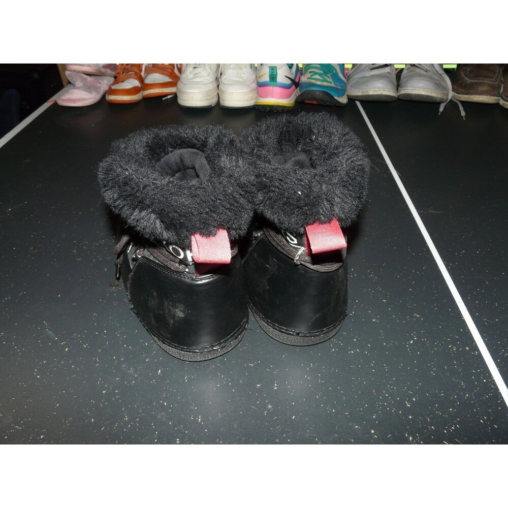 Michael Kors Zelda Monogram Logo Snow Boots w/ Faux Fur Black - Women's Size 6 - Picture 4 of 10